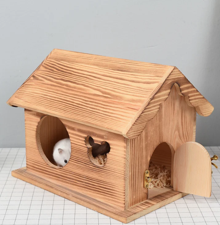 Hamster Chinchilla Small Animals Pet Hut Wooden House