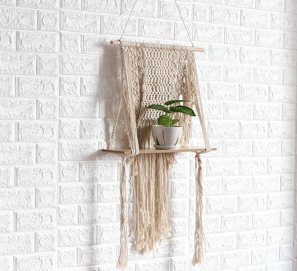 
wall hanging rack macrame wall hanging home decor hanging wall decoration 
