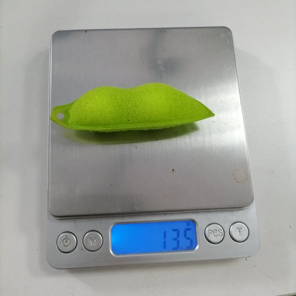 Customized Pea Pods Bottle Scrubber Ball Cleaner Bean-Shaped Bottle Cleaning Sponge