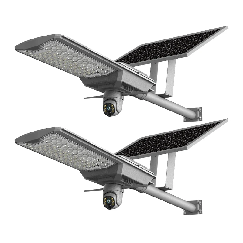 Remote Control WIFI CCTV Camera Outdoor 100 200 300 400 Watt Security Camera Solar Street Light