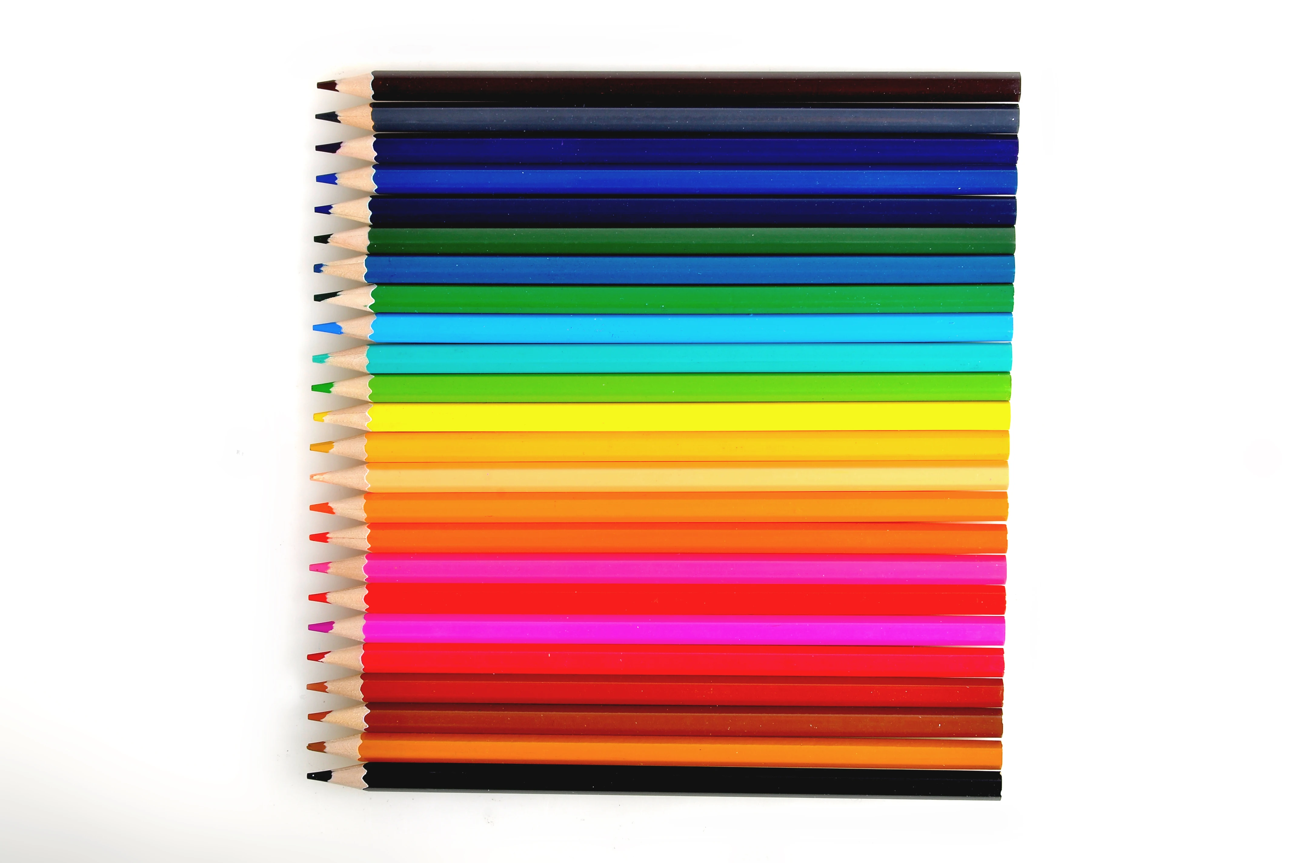 Customized logo 7 inches basswood hexagonal  24 color pencil for school