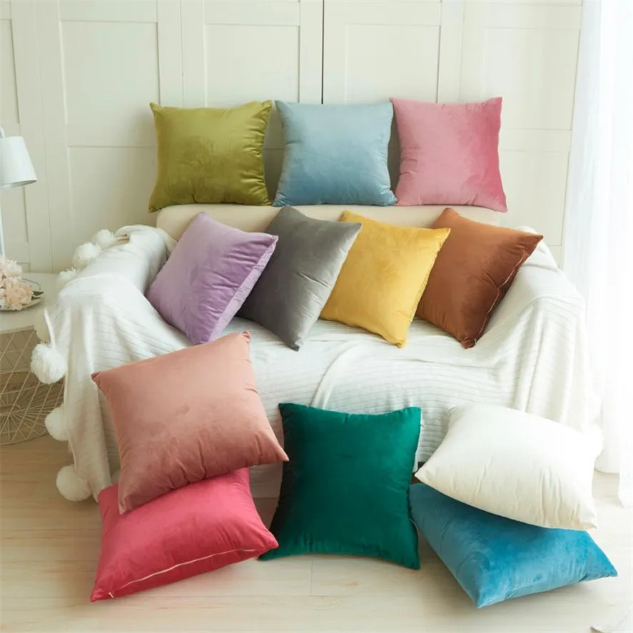 Manufacturer Premium Cushion Cover  Velvet Throw Pillow Cases Comfortable Decorative Pattern OEM  ODM