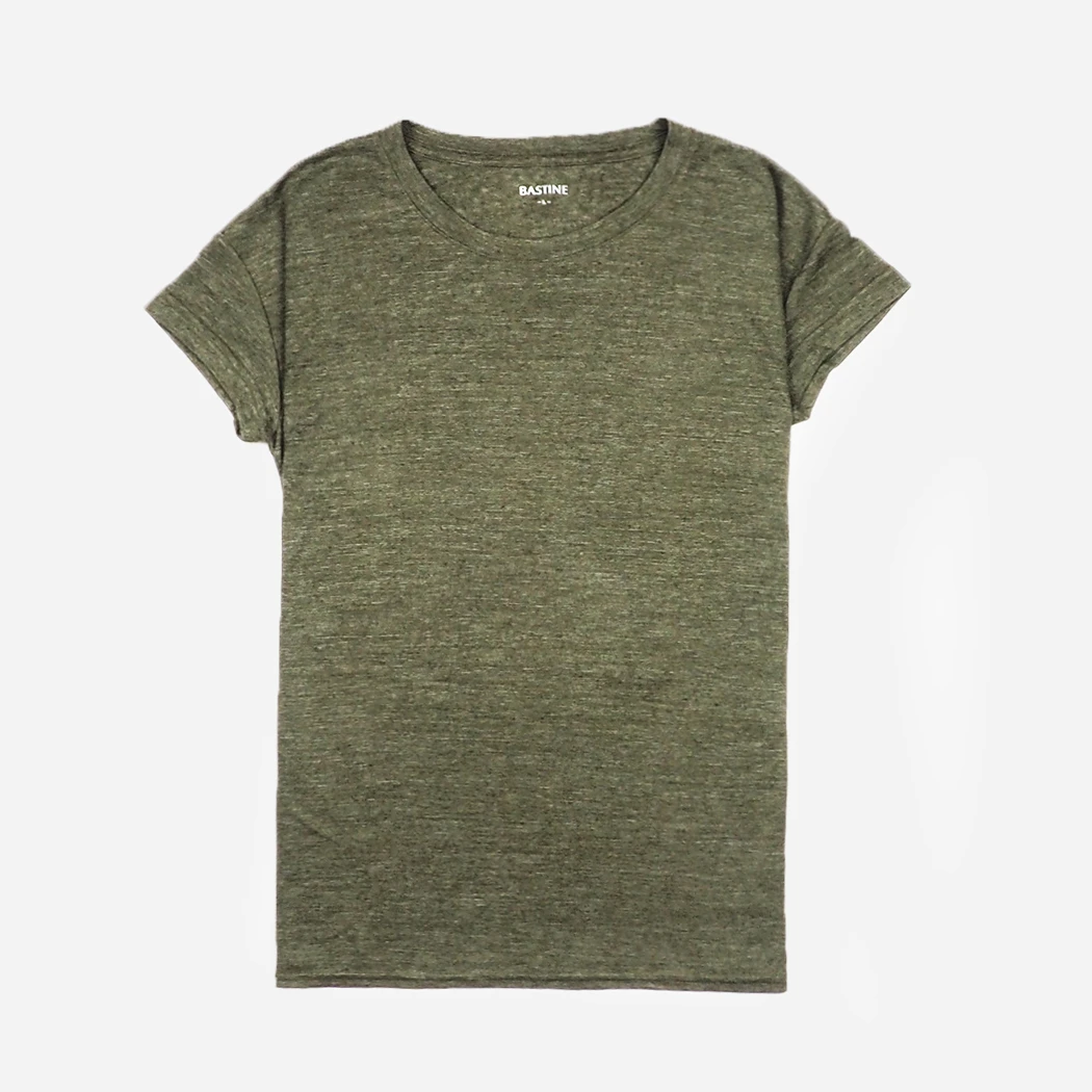 Конопляная переработанная полиэфирная тенсельная женская футболка (BST015), сертифицированная конопляная текстильная продукция