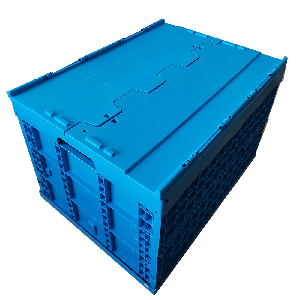 165L гофрированная Складная упаковка 760x580x520mm пластиковая складная коробка для хранения с прозрачной крышкой