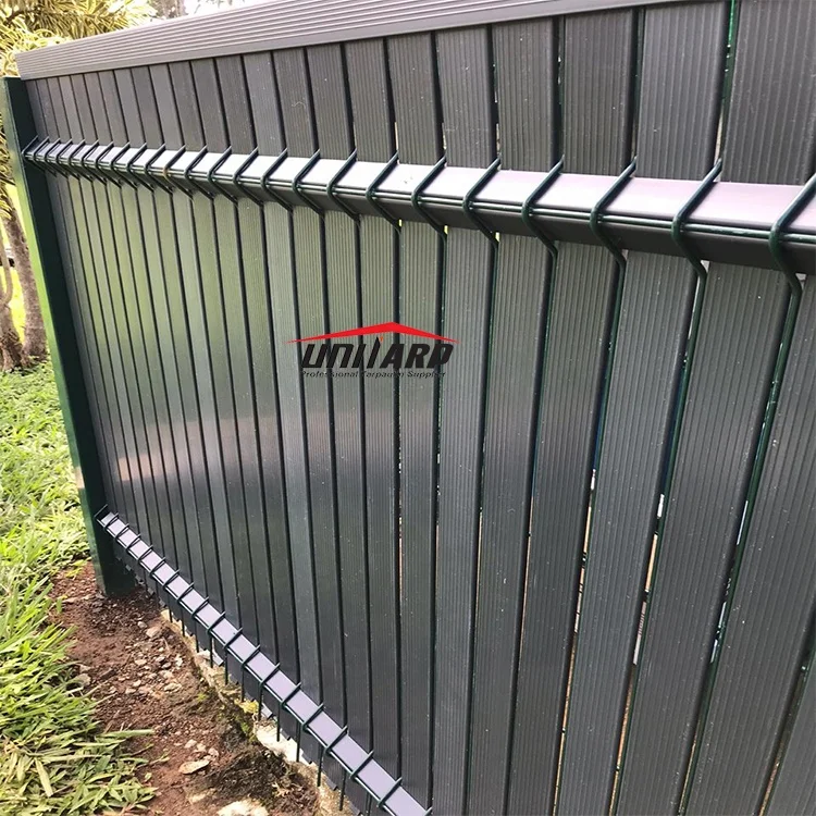 Uni-tarp Vertical Decorative Garden PVC Vinyl Fence Panels Privacy Perimeter Fence Slats