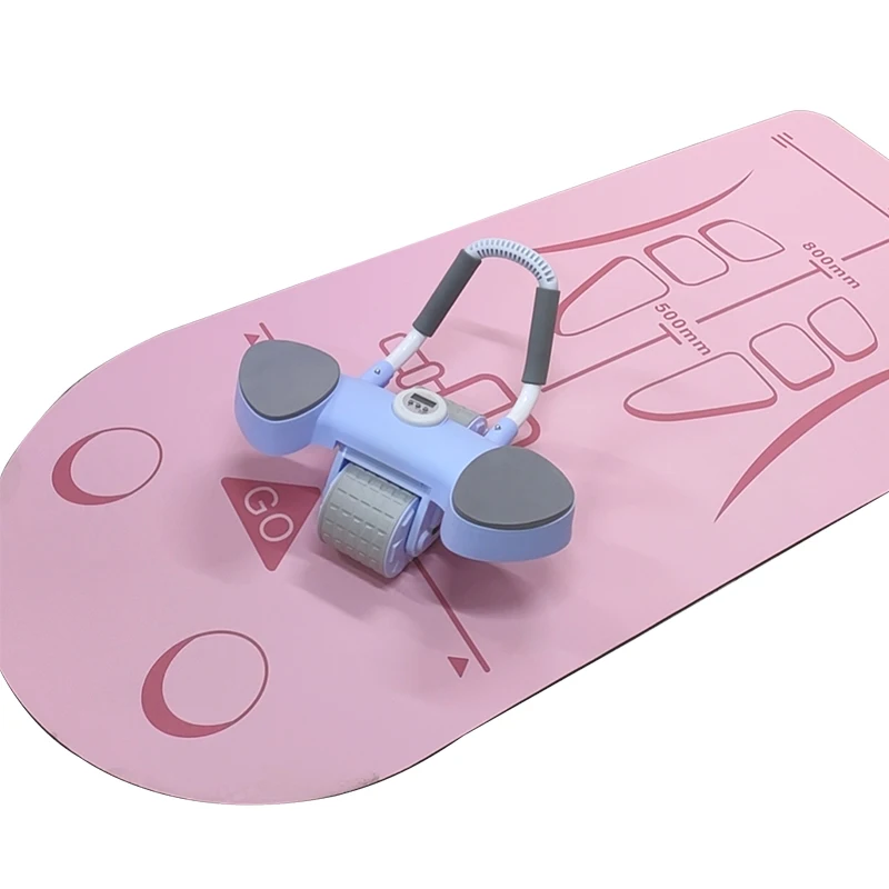 Wholesale High Quality Abdominal Wheeled Mat Exerciser Fitness Equipment Foam Handle Abdominal Wheel Roller Mat