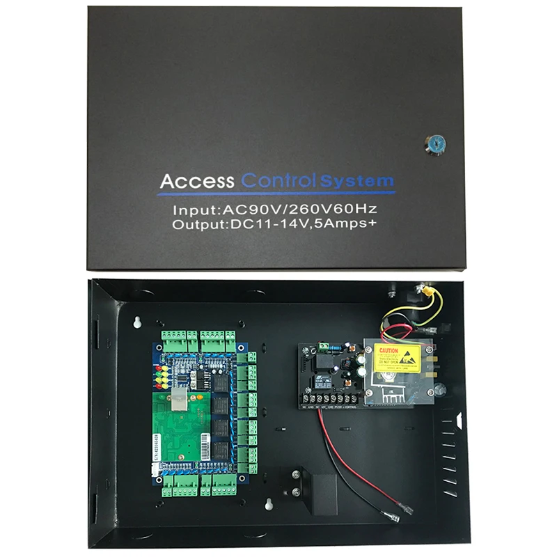 Ethernet 4 Door Network Access Control Units For AC110V/220V Wide Voltage Access Power Supply Controller