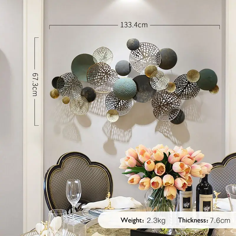 HYKING Vintage Round Cottage Wall Decor With Frame Wood Grille Wall Sculptures