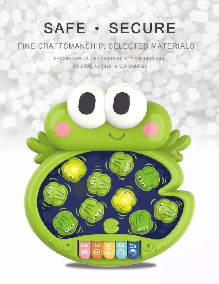 Electric Musical Hammer Whack Frog Play Machine Piano Keyboard Early Educational Beat Toys