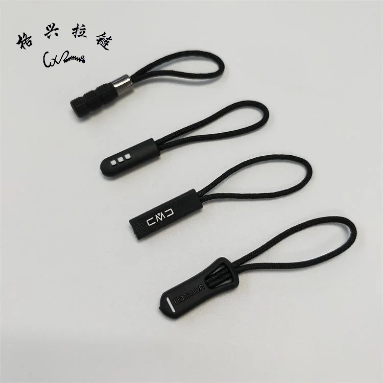 Wholesale Customized Design Silicone Rubber Rope Zipper Puller