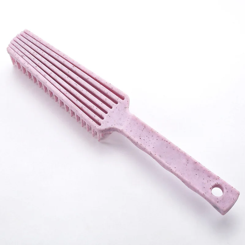 Economical Flexible Detangling Hair Brush Natural Wheat Straw With Handle Comb Massage Exfoliating Brush For Wet And Dry