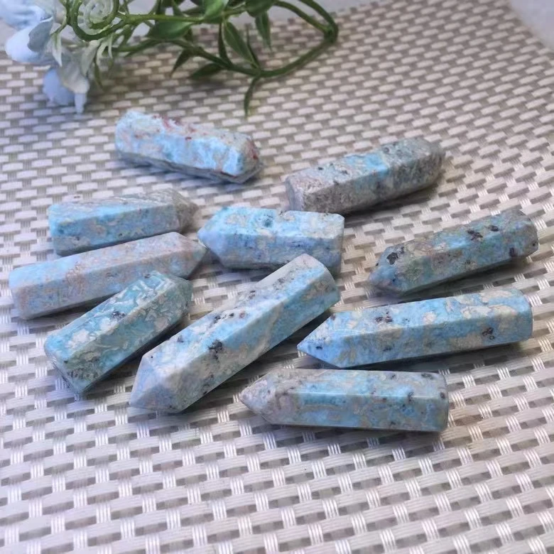 Wholesale natural rare crystal towers crystal tower moq 1 Crystal Larimar Towers For feng shui