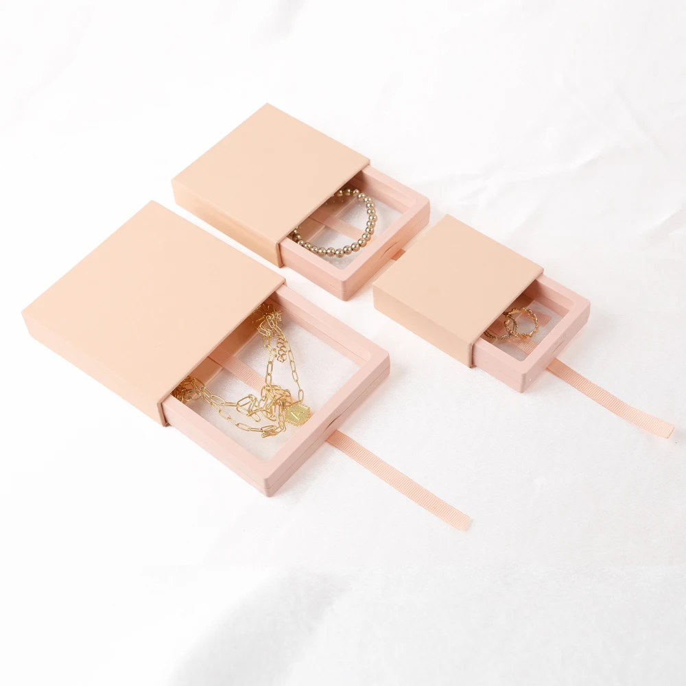 Add logo high end jewelry box  jewel rigid paper jewelry packaging for small business