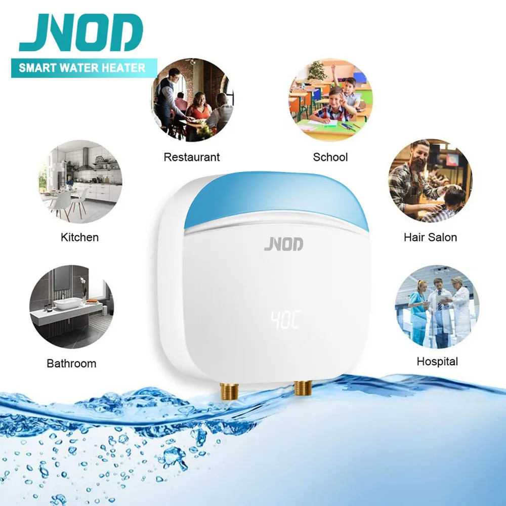 Mini Water Heater with Remote Control Instant Electric Portable Bathtub Hot Water Heater