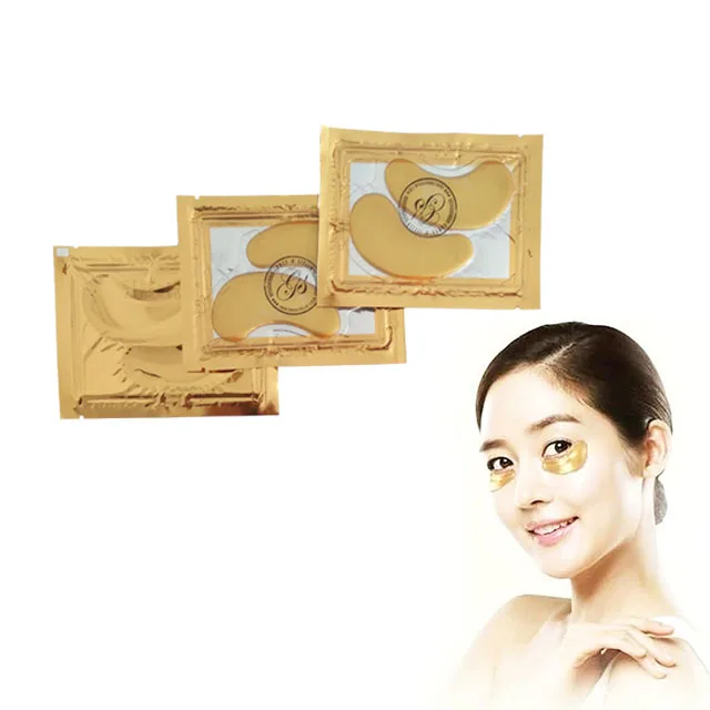 Private Label Moisturizing Whitening Anti-wrinkle Anti-puffiness Collagen Crystal Gold Eye Gel Mask