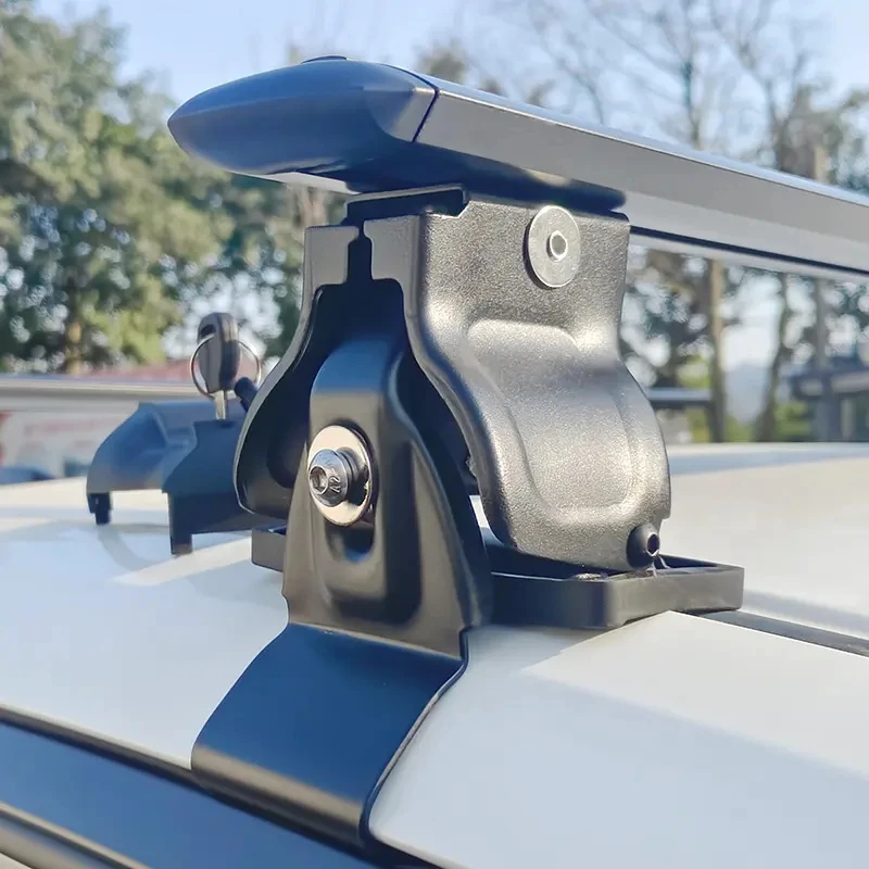 Black Aluminum Car Rack Roof Rack Cross Bar Universal Adjustable Roof Luggage Rack Cross With Lock For Sedan