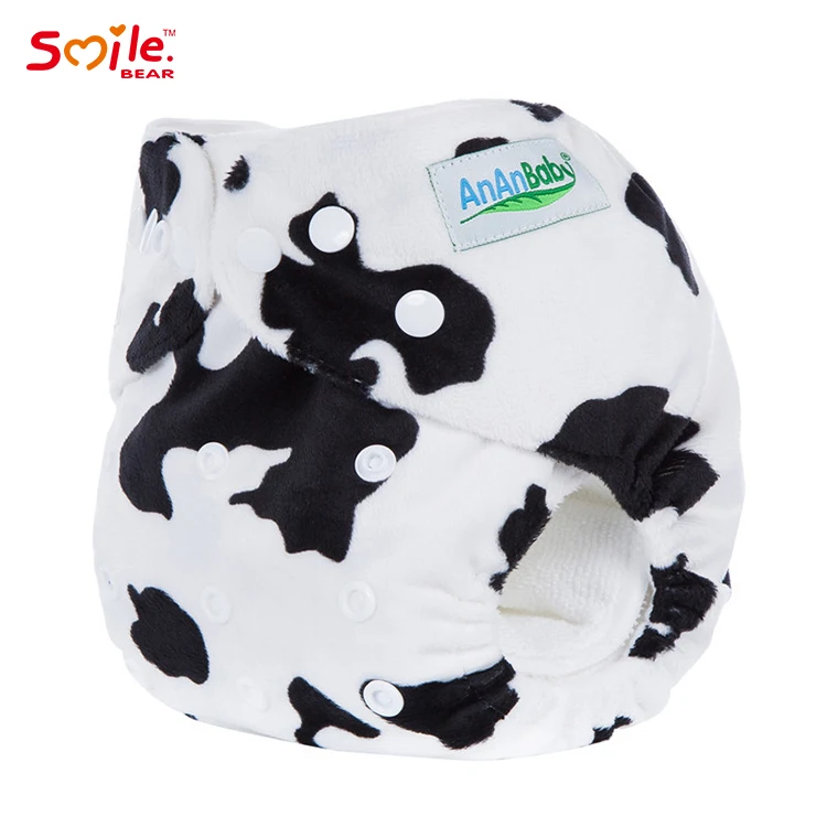 Smile Bear Super Soft Printed Baby Cloth Diapers Comfortable And Breathable Washable Diapers