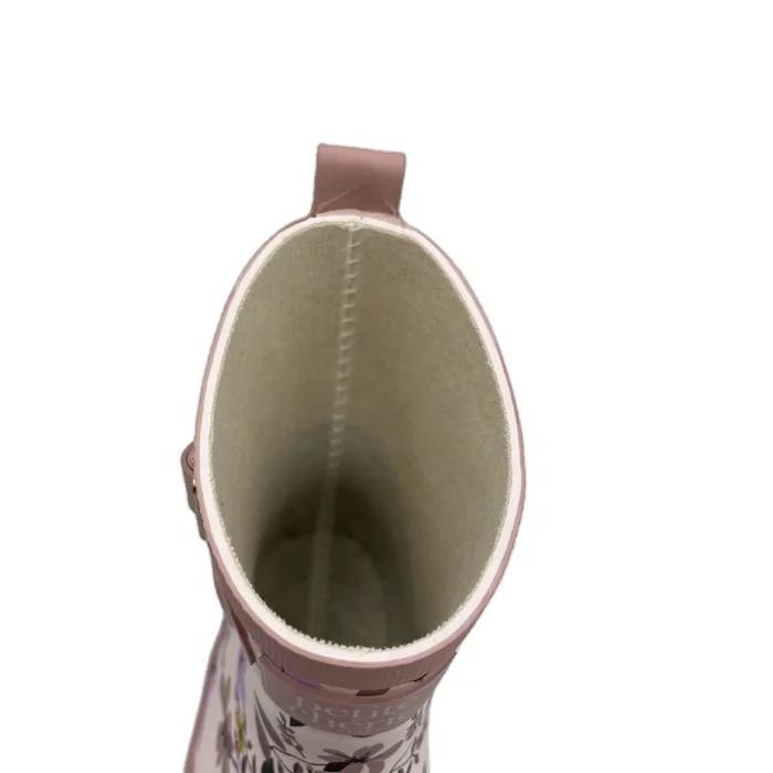 Детские резиновые сапоги с цветочным рисунком, водонепроницаемые, под заказ