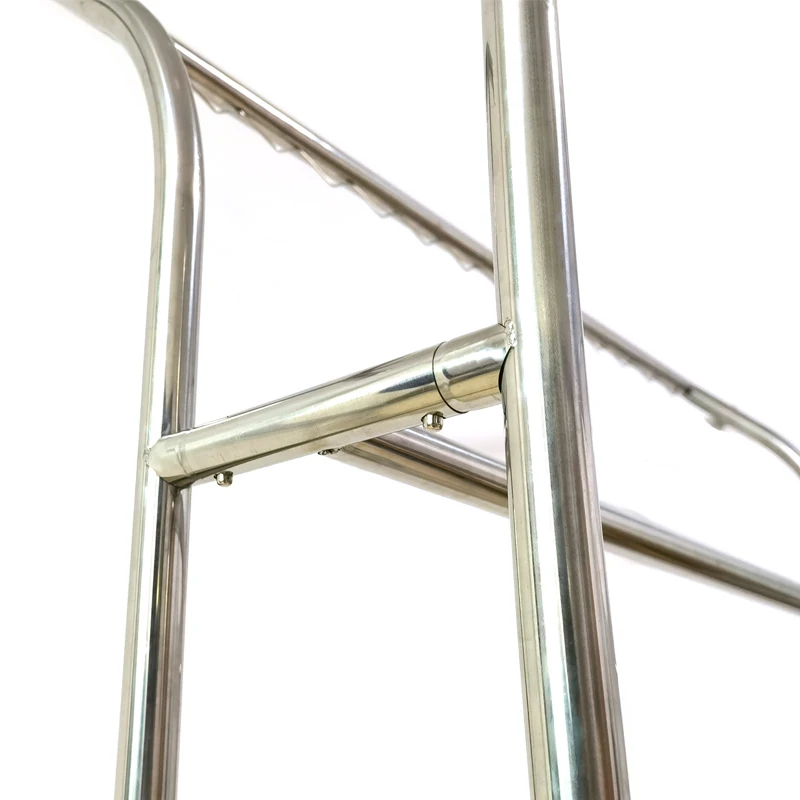 New arrival double pole floor stainless steel clothes drying rack laundry rack extendable multifunctional clothes hanger