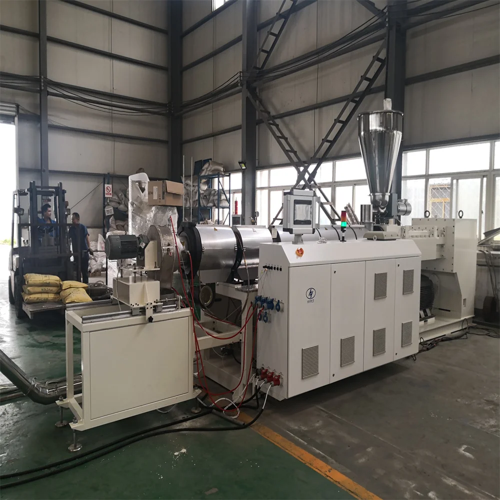 pelletizing twin screw extruder PVC pelletizing  line parallel screw extruder high output twin screw extruder