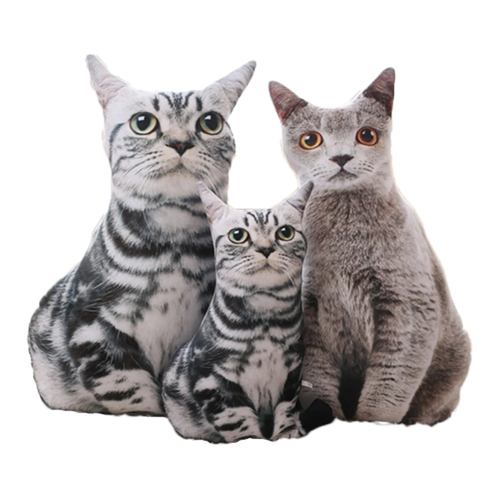 Wholesale Home 3D Animals Shaped 70cm large plush cat pillow animal body pillow cushion