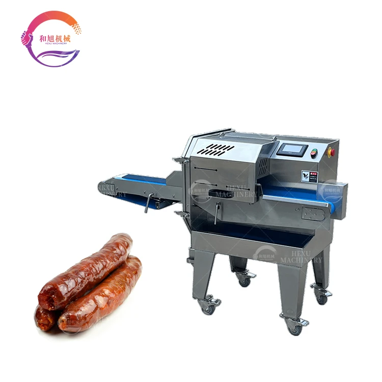 Commercial Cooked Meat Slicing Machine With Conveyor Belt For Roast Pork /Beef Tripe