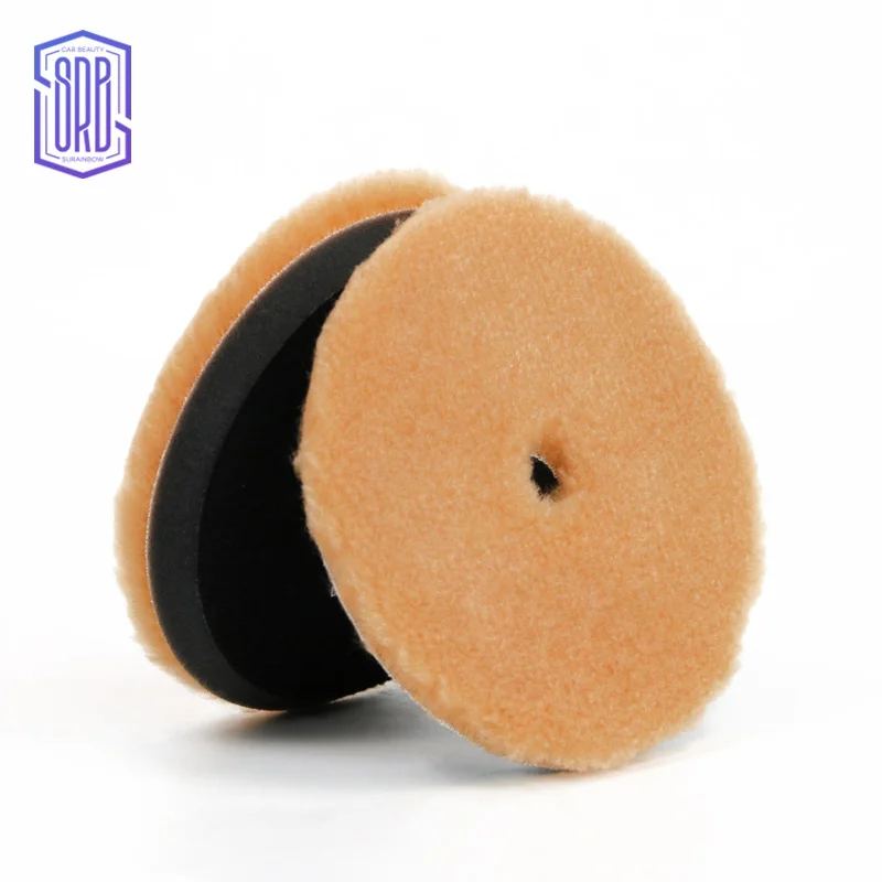 SURAINBOW Auto Detailing Car Polish 5/6 Inch DA Wool Pad for car buffing scratches remove