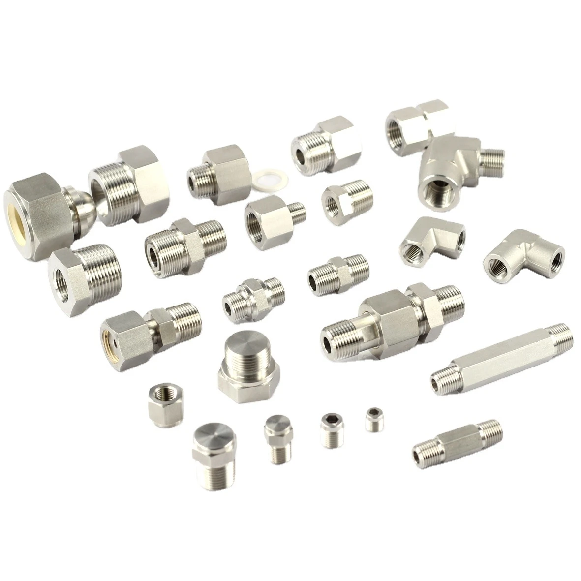 Swagelok style hikelok connector cheap price stainless steel pipe fittings with different port sizes