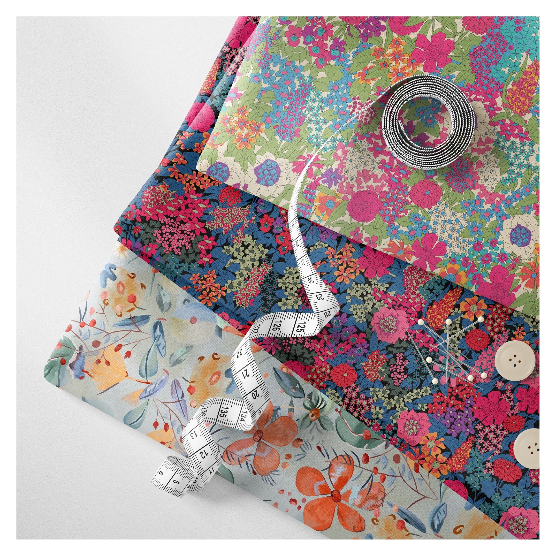 Liberty Muti Color Florals цифровая печать на заказ ткань Liberty london хлопчатобумажная ткань с принтом для одежды