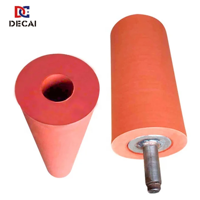 Decai Heat Resistance Silicone Rubber Roller Printing Machine Rubber Roller