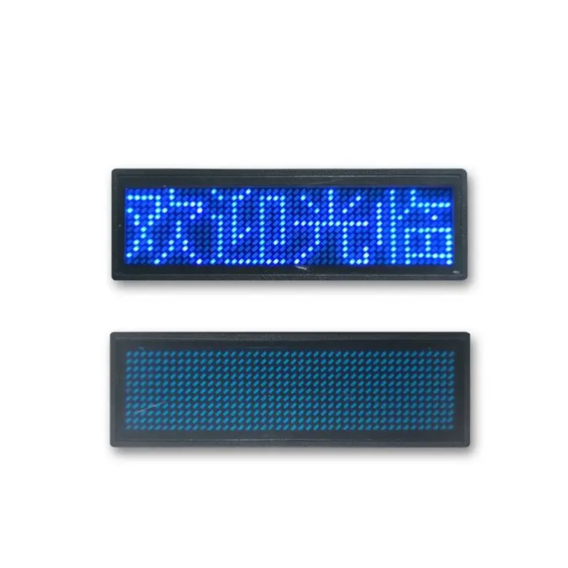 DIY LED name badge Digital text running Display Screen Smart mini LED Tag For event hotel bar cafe taxi restaurant