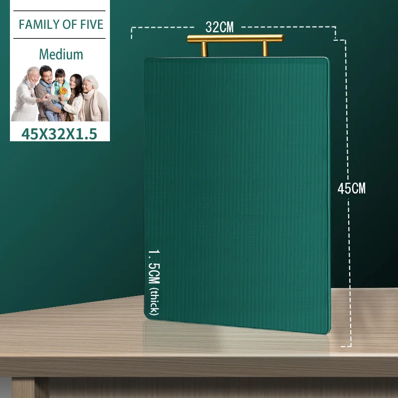 Professional water leakage prevention sublimation blank germproof bulk green plastic cutting boards set for kitchen