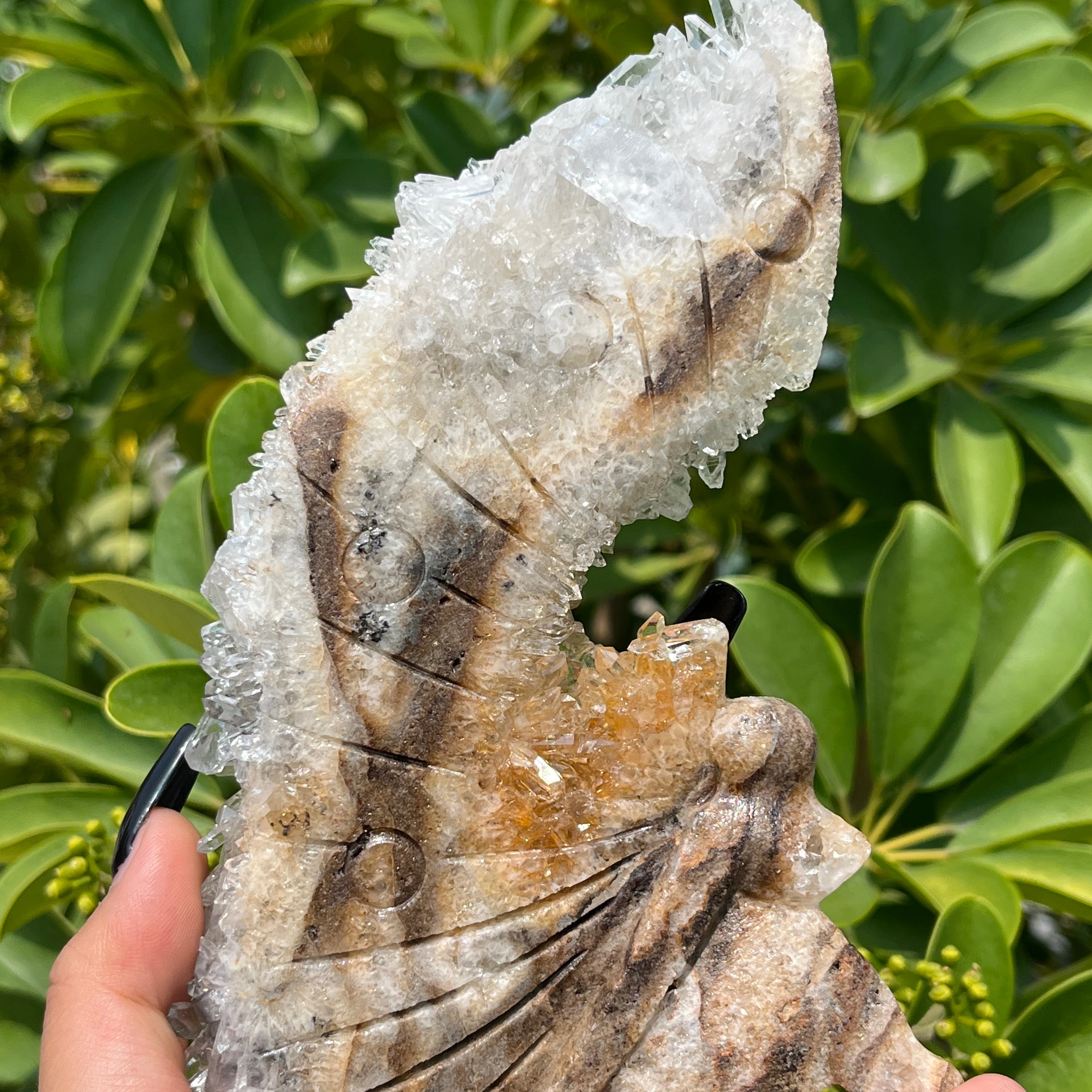 Wholesale Fanshi Natural Quartz Cluster Angel Carving Druzy Pixie Hot Sale Crystal Crafts for Home Decor and Healing Gift
