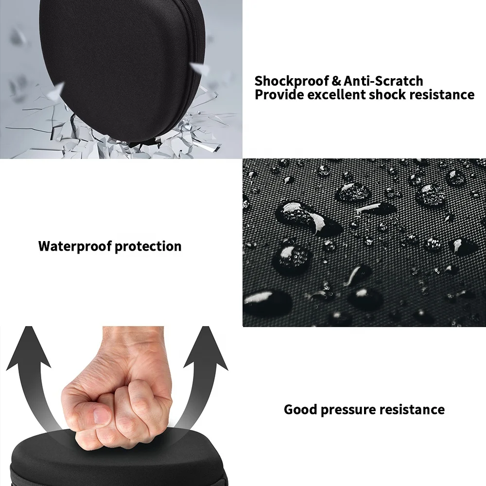 Headphone Case for Sony, Soundcore Anker, Beats, JB L, OneOdio, Bose- Hard Travel Protective Carrying Storage Bag