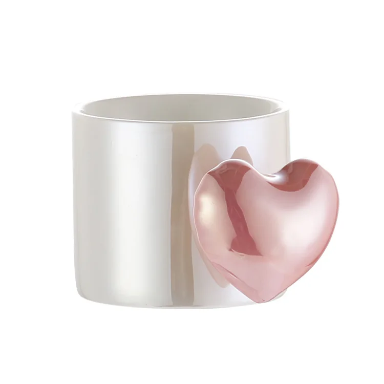 Lovely girl heart ceramic cup 3d heart mug