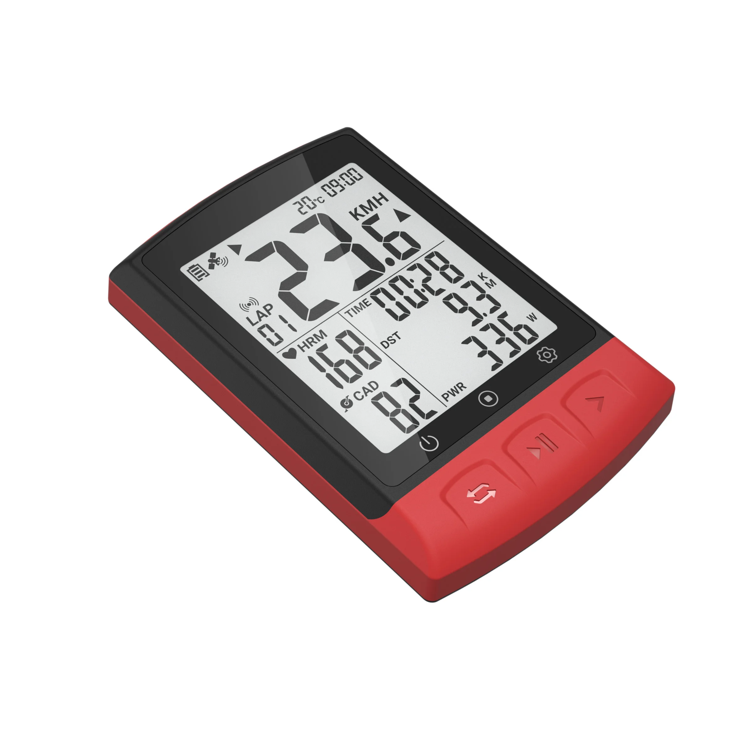 Fitcare IPX7 waterproof GPS cycling computer OEM/ODM 2.4 Inch Large LCD Display bicycle odometer