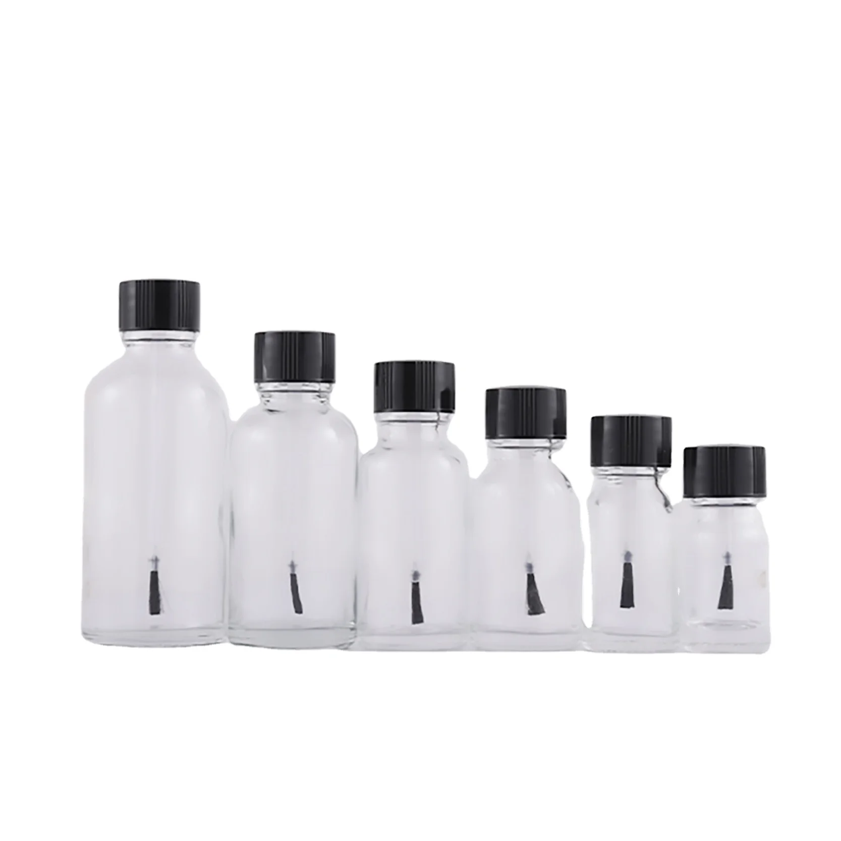 Wholesale custom beard hair body oil essential cuticle glass oil bottle with brush spray dropper bottle for hair oil packaging