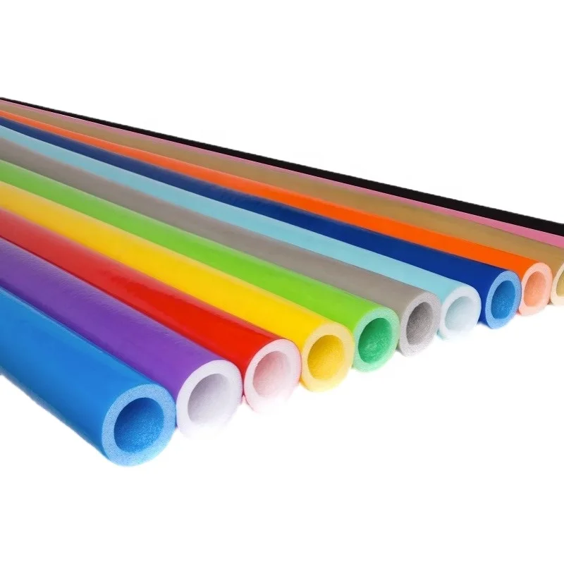 Colorful PVC foam padding tubes insulation safety protection soft PVC foam pipe for indoor playground steel pipe covering