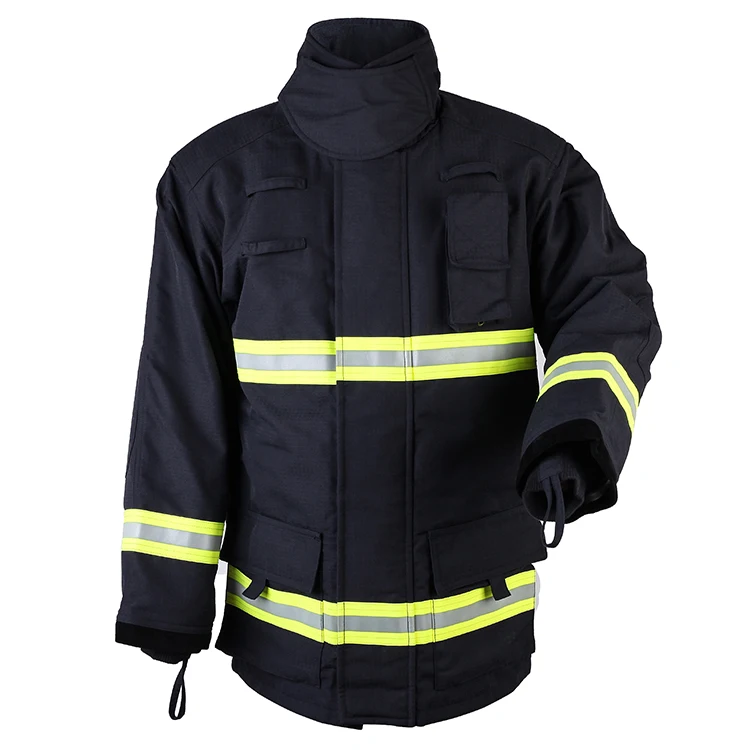European Standard  EN 469 Aramid Fireman Flame Retardant Fire Fighting Clothing Firefighter Suit