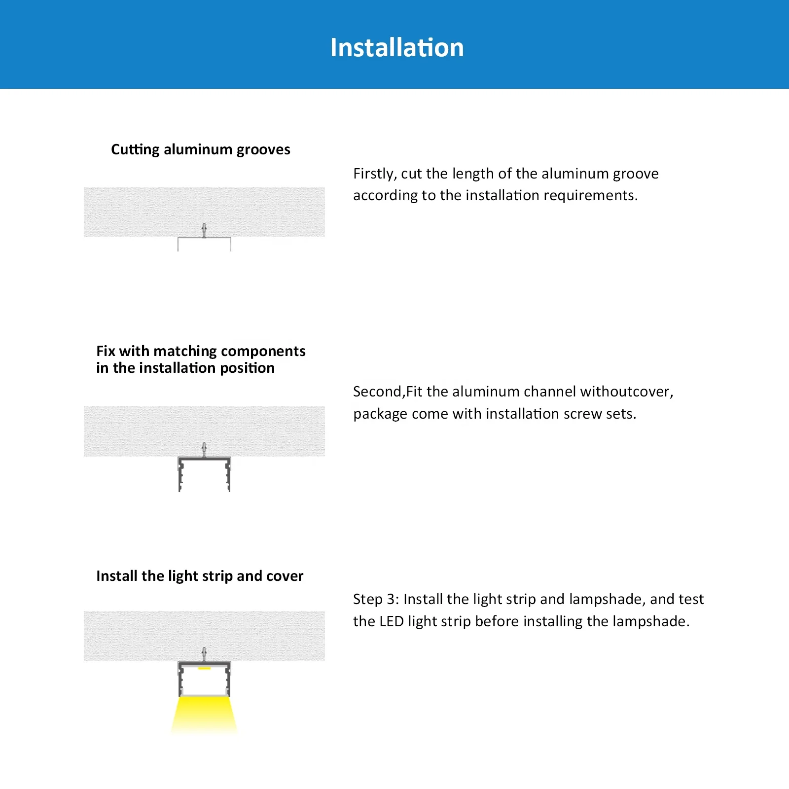 New Arrival 3020 Aluminium Light Profile 30*20mm Slot Diffuser Alloy Led Strip Light Channel Profile