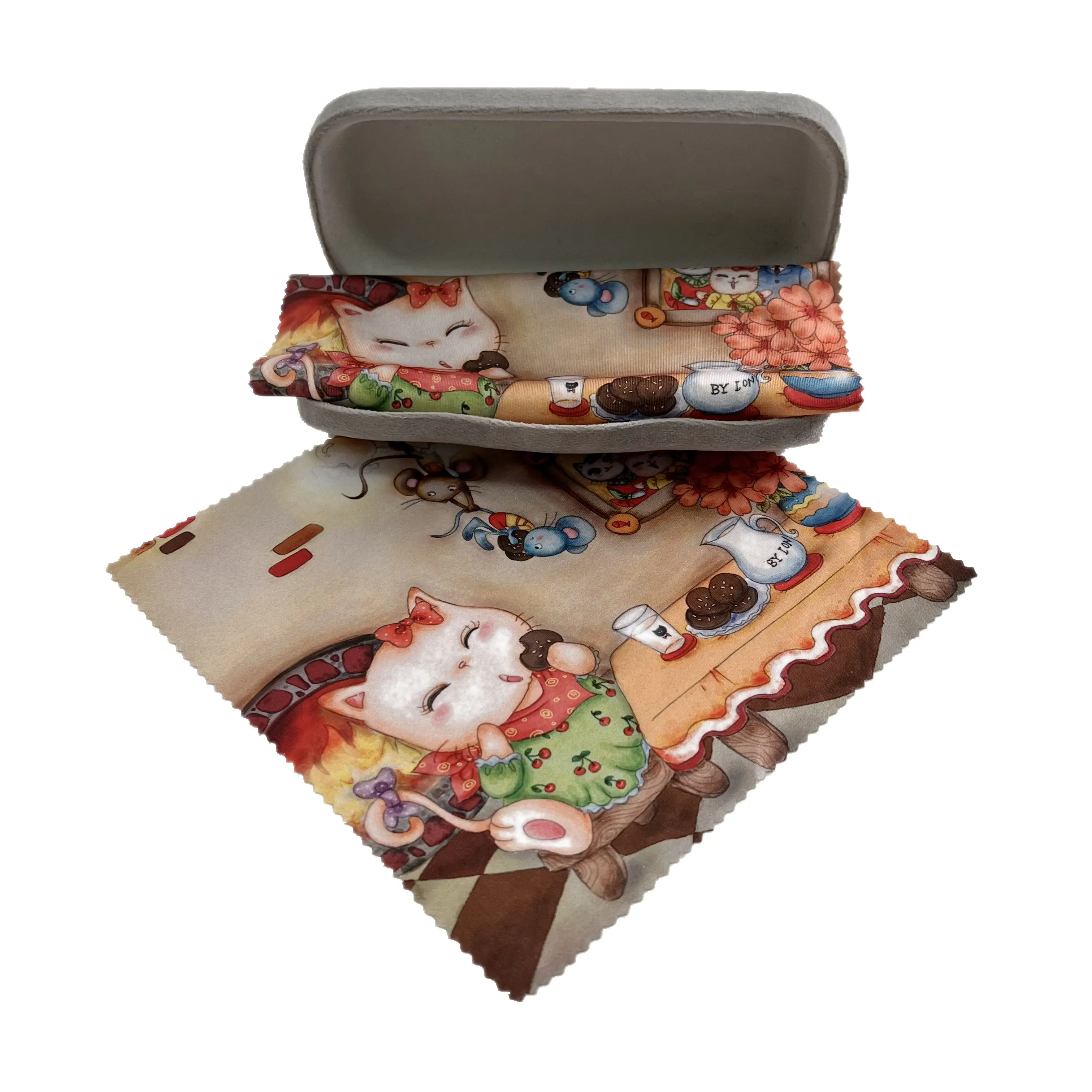 customized Heat Transfer Printing Microfiber Eyeglasses Cleaning Cloth