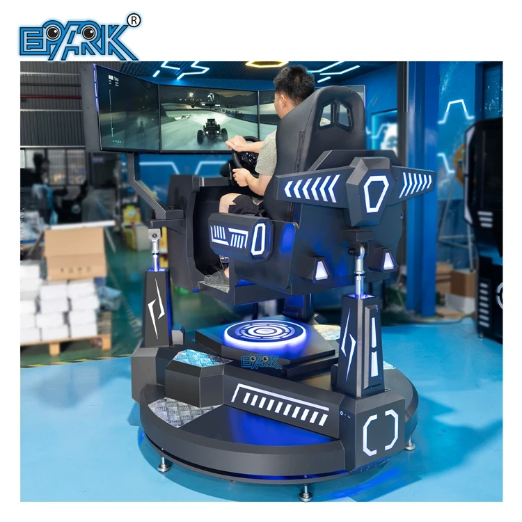 New Design 9d Virtual Reality Vr Amusement Park Product For Crazy Three Screen Racing Simulator 3 Screen Racing Car