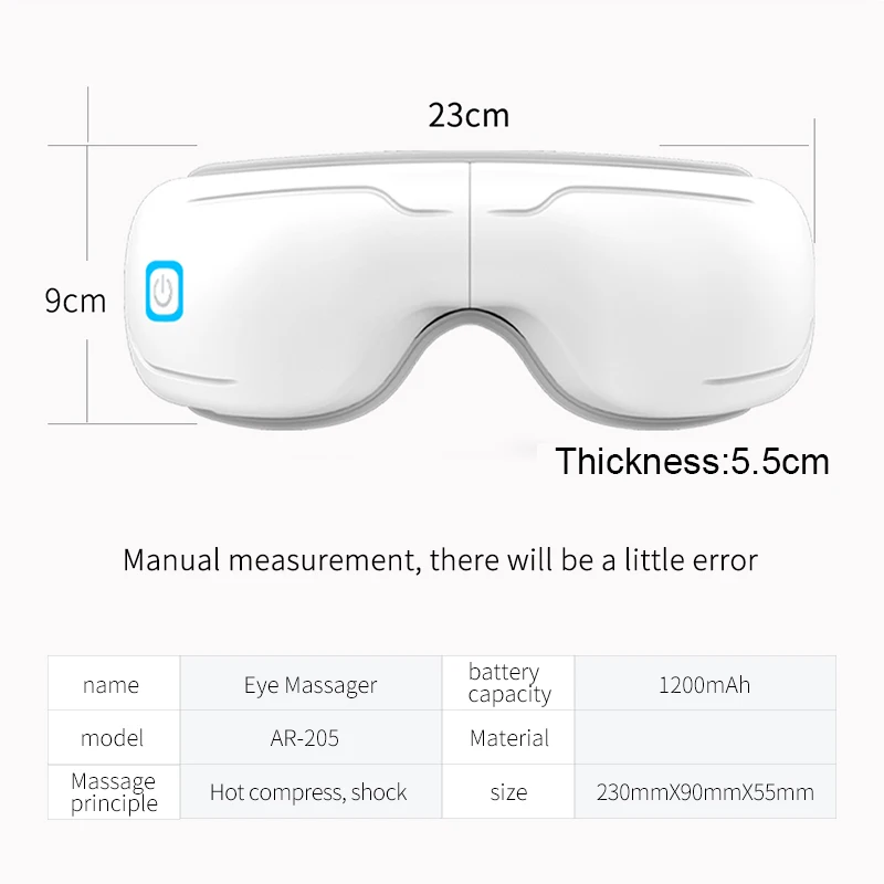 Oem Odm Washable Music & Heating & Vibration Relax Sleepy 3d Dodging Light Electric Eye Massage Equipment