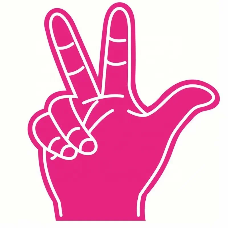 custom design promotional hand mitt cheering  finger eva foam hand