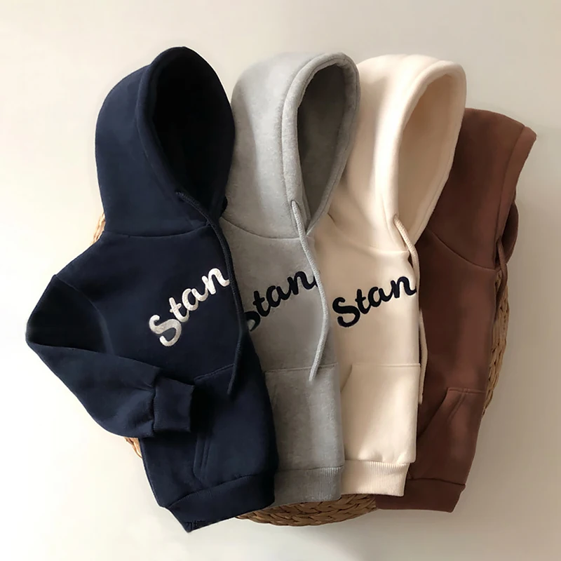 
2020 autumn and winter new boys and girls letter casual kids custom hoodies 