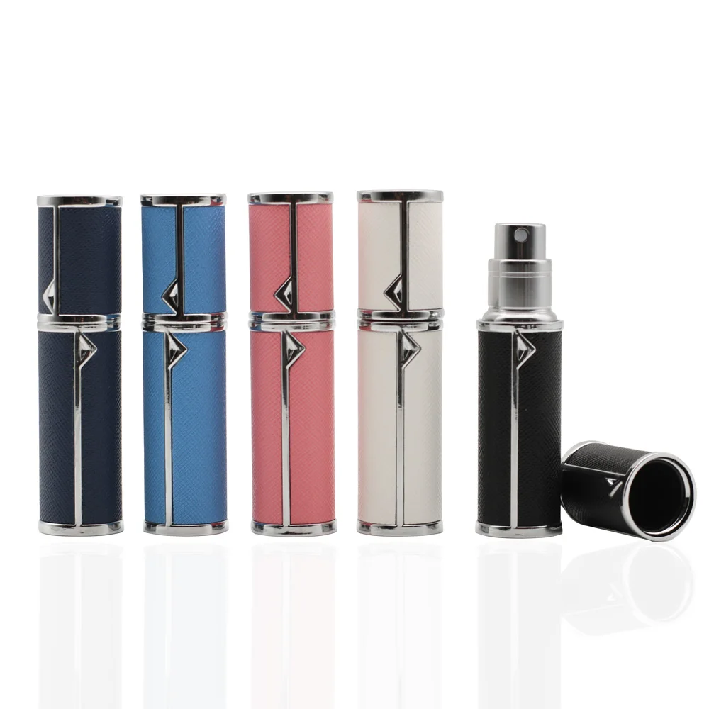 5 ml Perfume Atomizer Luxury Mini Travel Blue Pink Atomizer Glass Perfume Spray Bottle For Sale