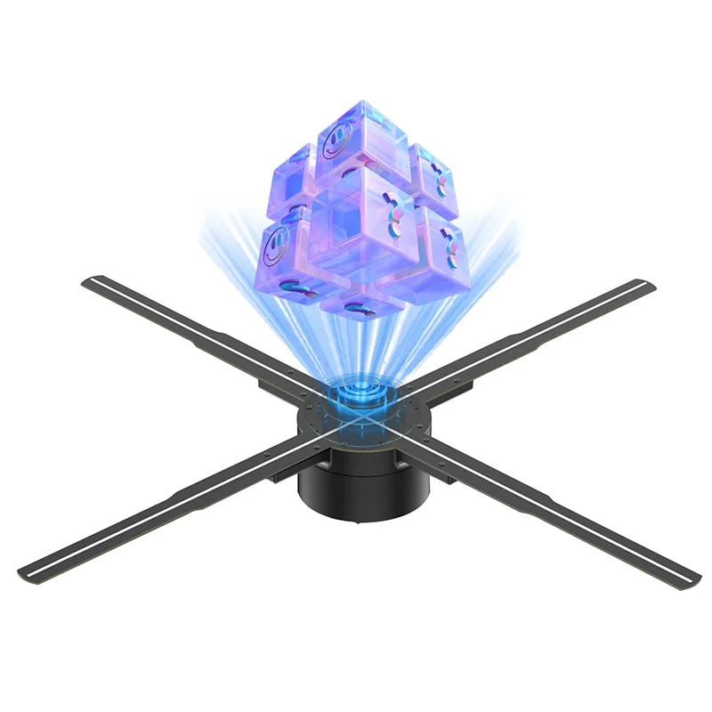 65cm sync Advertising Holographic Projector 3d Holographic 3d Hologram Fan led Display video displays