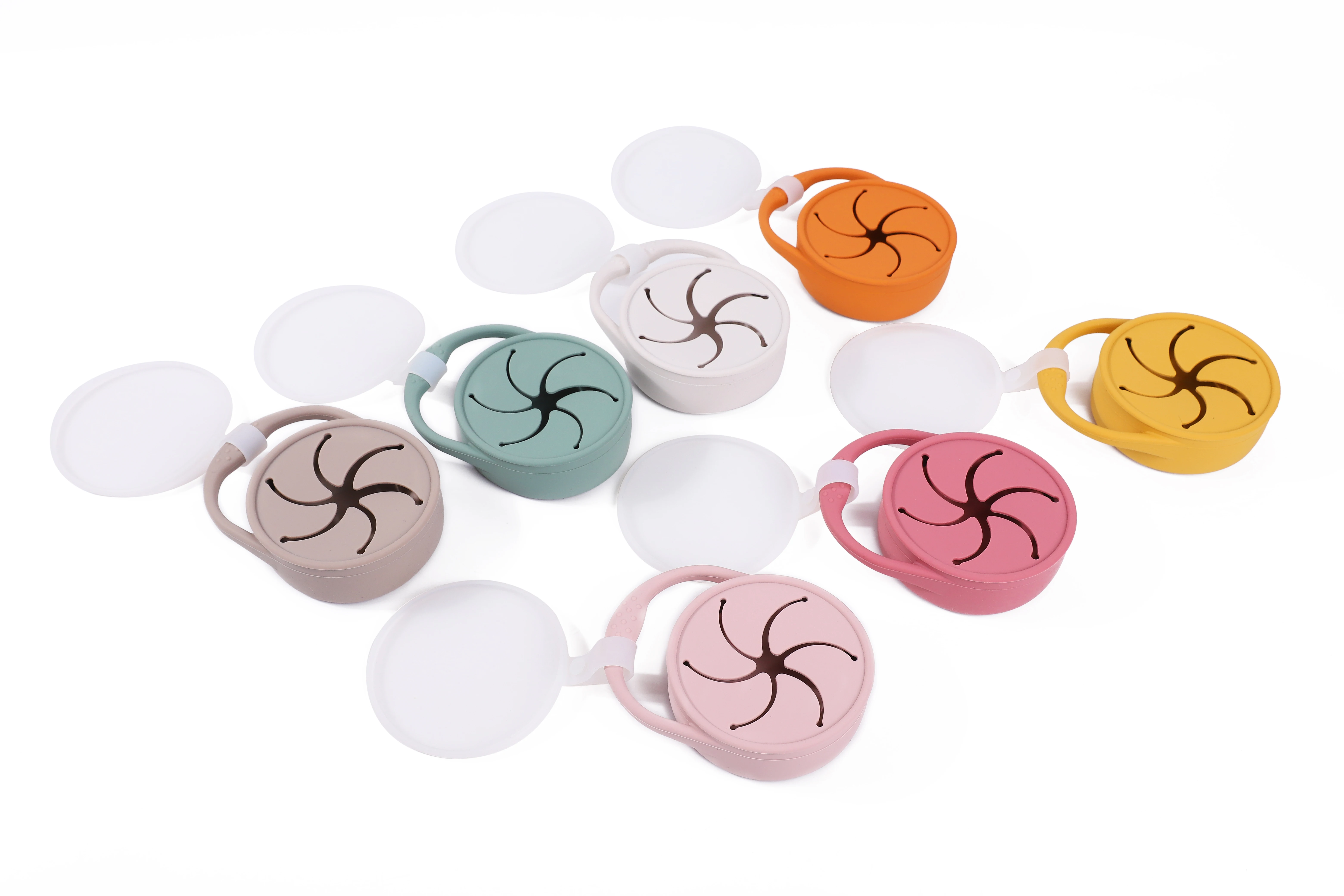 Непроливающаяся Складная крышка для ремня силиконовая детская миска для снеков силиконовая складная чашка для закусок для детей