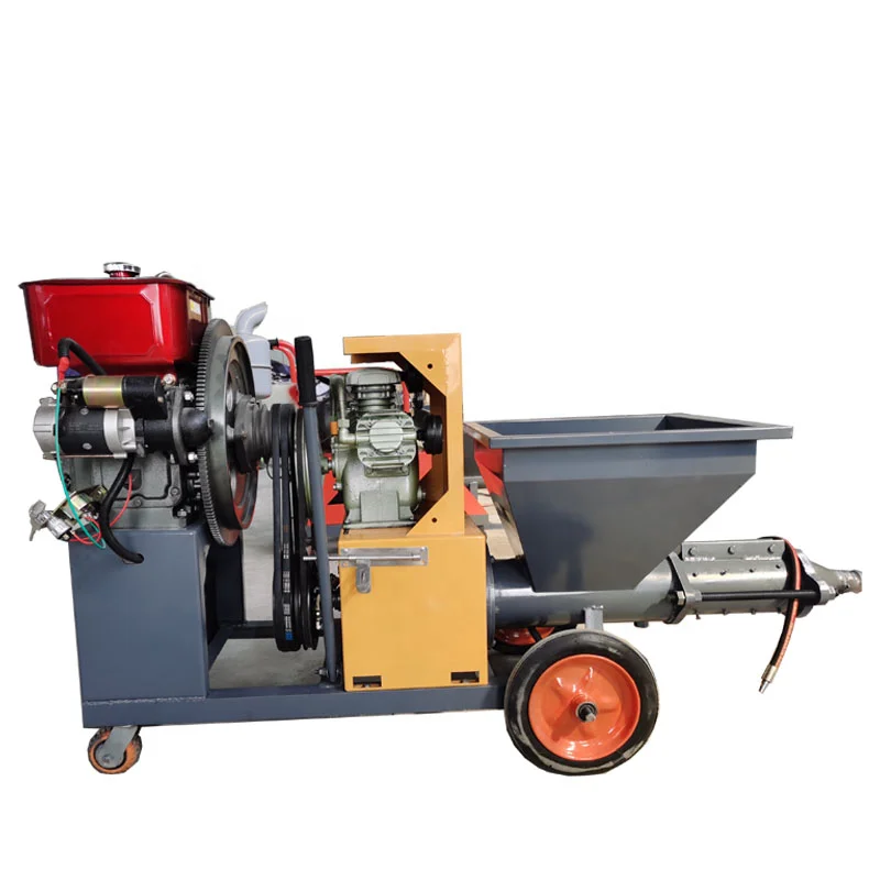 Diesel Cement wall plastering machine plaster mortar spraying machine with good price