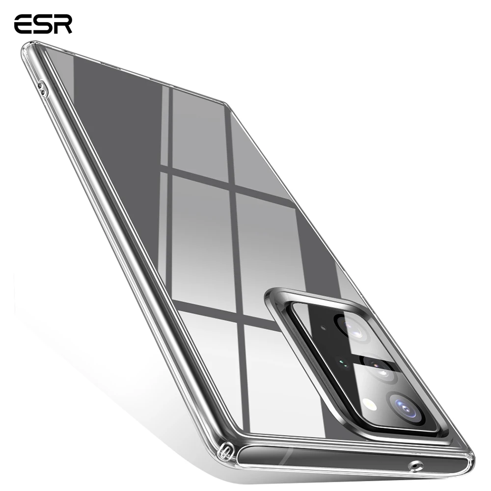 
ESR Fresh Stock Fast Delivery Soft Silicone Bumper 9H Tempered Glass case for Samsung Galaxy note 20 ultra case 